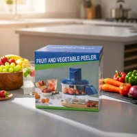 Electric Fruit & Vegetable Peeler Machine – 10–25s Fast Peeling | 5-Blade | Rechargeable, Automatic Peeling & Chopping