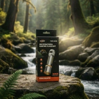 Yesnice YES-666 Multifunctional Camping Flashlight - Rechargeable LED Emergency Flashlight – Bright Flash Light with Magnetic Base, Zoomable Torch Light for Long Distance