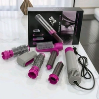 5 in 1 Hot Air Styler | Hair Dryer Brush with Curling & Straightening Attachments