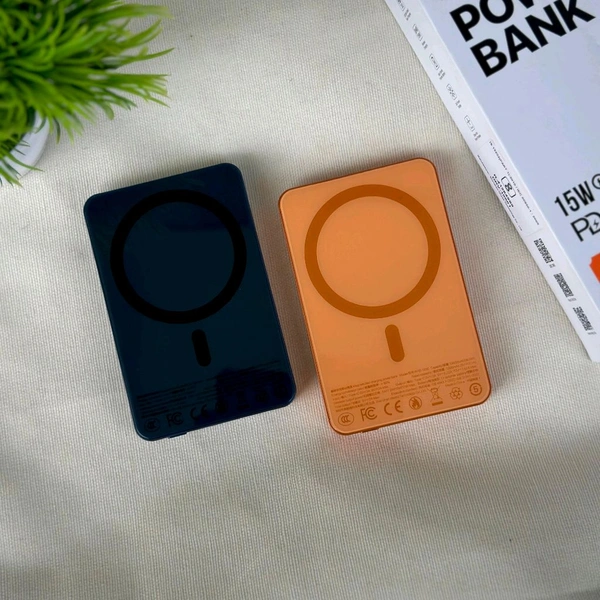 RECCI 10000mAh Magnetic Fast Charging Power Bank (RPB-W36) | 15W Wireless | 20W PD Type-C | Slim Metal Body
- Orange