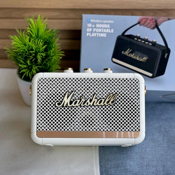 New Stockwell 3 Wireless Bluetooth Speaker | Dolby Sound | USB Playback | Carbon Texture Body | Type-C Charging | Portable Handle | Long Battery Backup
- White