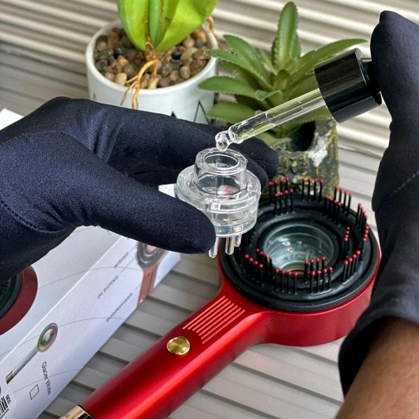 Electric Scalp Massage Comb – With Vibration & LED Therapy (Pack Of 1) - Red