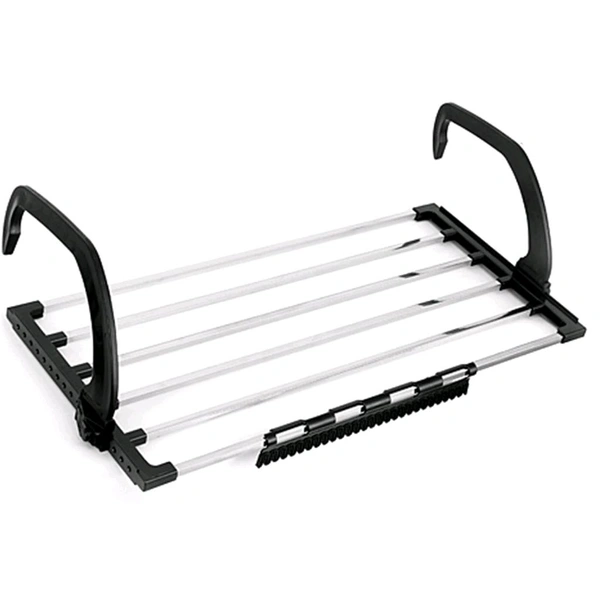 Adjustable Balcony Clothes Drying Rack. Dry clothes without using extra floor space.