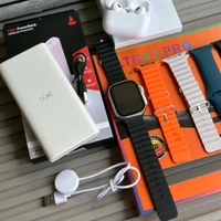 7 in 1 Smartwatch Combo Set with 7 Interchangeable Straps, Wireless TWS Earbuds and 10000mAh Power Bank – Smart Watch Gift Combo for Men and Women