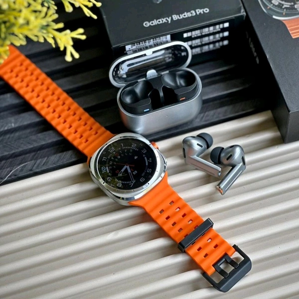 7 in 1 Smartwatch with Interchangeable Strap & Wireless ANC TWS Earbuds – Smart Watch Combo Set for Men and Women