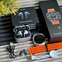 7 in 1 Smartwatch with Interchangeable Strap & Wireless ANC TWS Earbuds – Smart Watch Combo Set for Men and Women