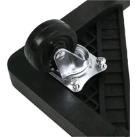 Adjustable Refrigerator Stand with Wheels – Heavy Duty Mobile Base (Black)