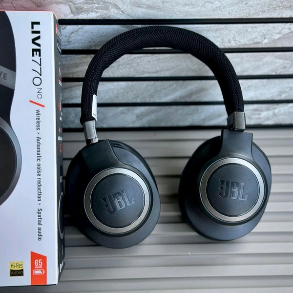 Original JBL Live 770NC Wireless Over-Ear Headphones with ANC – Up to 65 Hours Battery Life, JBL Signature Sound, Hi-Res Audio Support