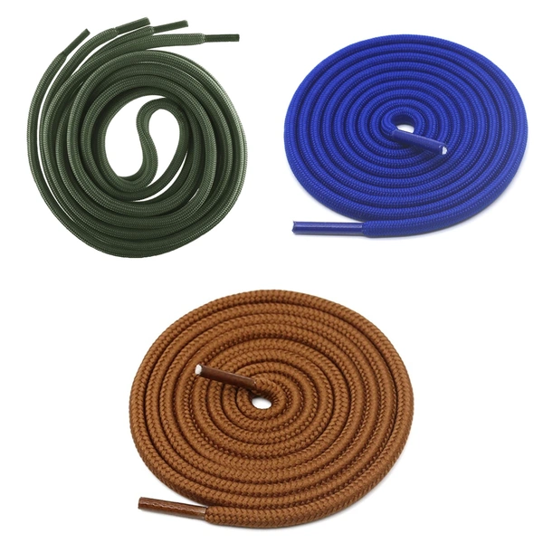GRAH SANGRAH® 3 Pair (1 Pair Per Single Color) Unisex Shoes Laces For Sport, Running Casual Gym Shoelaces - 120 CM, Army Green / Blue / Tan