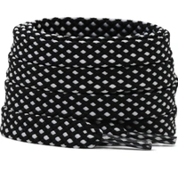 GRAH SANGRAH® (2 Pair) Flat Unisex Colorful Twill Shoelaces For GYM, Sport, Running Or Casual Shoelaces - 120 CM, Black