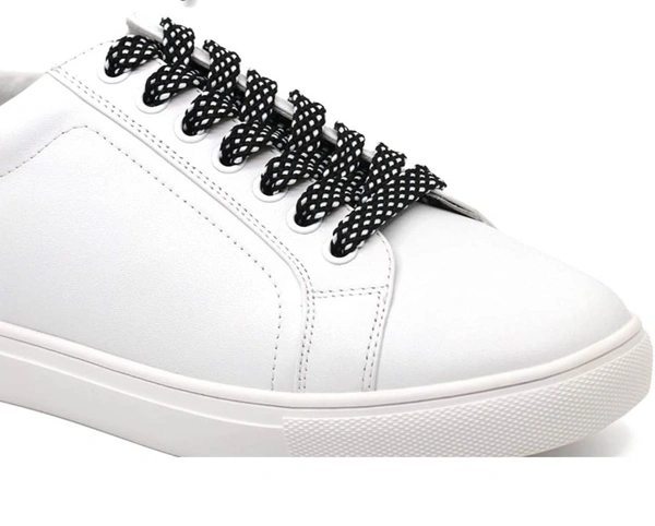 GRAH SANGRAH® (2 Pair) Flat Unisex Colorful Twill Shoelaces For GYM, Sport, Running Or Casual Shoelaces - 120 CM, Black