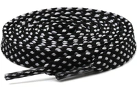 GRAH SANGRAH® 3 Pair (1 Pair Per Single Color) Flat Unisex Shoelaces For Casual, Running Sports Shoes Double Color Twill - 120 CM, White-Black-Sky