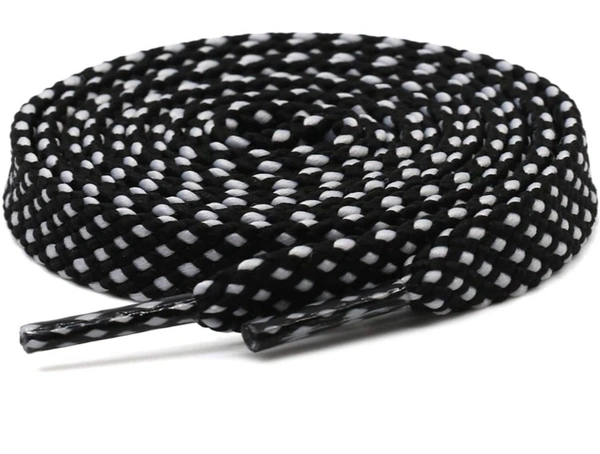 GRAH SANGRAH® 3 Pair (1 Pair Per Single Color) Flat Unisex Shoelaces For Casual, Running Sports Shoes Double Color Twill - 120 CM, Black-Sky-Red