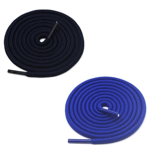 GRAH SANGRAH® 2 Pair (1 Pair Per Single Color) Unisex Shoes Laces For Sport, Running Casual Gym Shoelaces - 120 CM, Navy-Blue