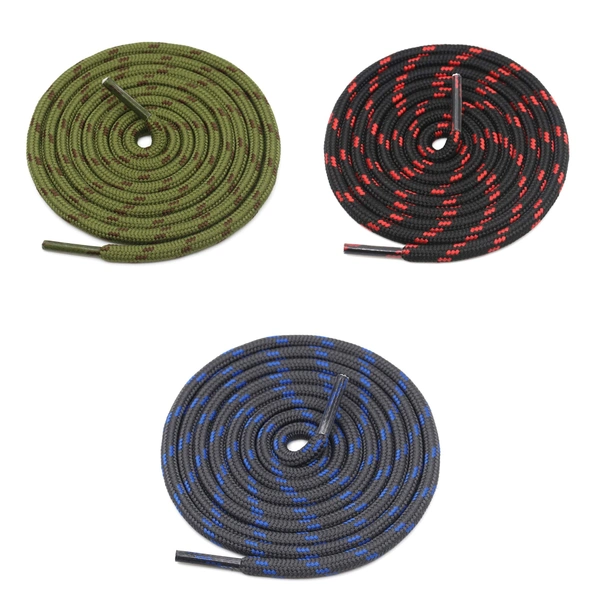 GRAH SANGRAH® (3 Pair) (1 Pair Per Single Color) Shoes Laces Athletic Shoelaces For Sport/Running Shoes Shoe Strings - 120 CM, Army Green-Black Red-Grey Blue
