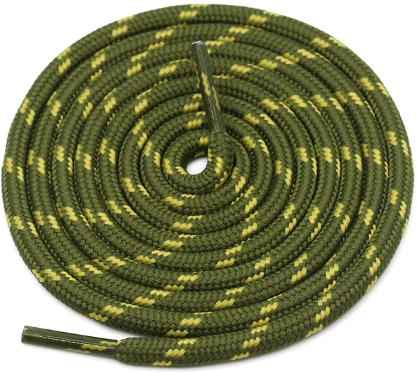 GRAH SANGRAH® (3 Pair) (1 Pair Per Single Color) Shoes Laces Athletic Shoelaces For Sport/Running Shoes Shoe Strings - 120 CM, Army Green Yellow / Black Red / Grey Blue