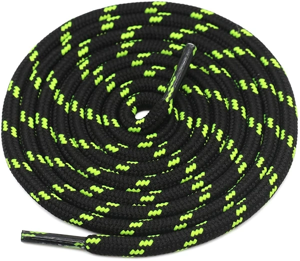 GRAH SANGRAH® (3 Pair) (1 Pair Per Single Color) Shoes Laces Athletic Shoelaces For Sport/Running Shoes Shoe Strings - 120 CM, Army Green- Black Fluorescent-Grey Black