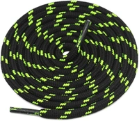 GRAH SANGRAH® (3 Pair) (1 Pair Per Single Color) Shoes Laces Athletic Shoelaces For Sport/Running Shoes Shoe Strings - 120 CM, Black Fluorescent_ Grey Blue_ Brown Black