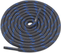 GRAH SANGRAH® (3 Pair) (1 Pair Per Single Color) Shoes Laces Athletic Shoelaces For Sport/Running Shoes Shoe Strings - 120 CM, Grey Blue / Brown Black / Fluorescent Black