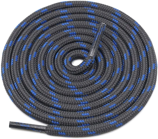 GRAH SANGRAH® (3 Pair) (1 Pair Per Single Color) Shoes Laces Athletic Shoelaces For Sport/Running Shoes Shoe Strings - 120 CM, Grey Blue / Brown Black / Fluorescent Black