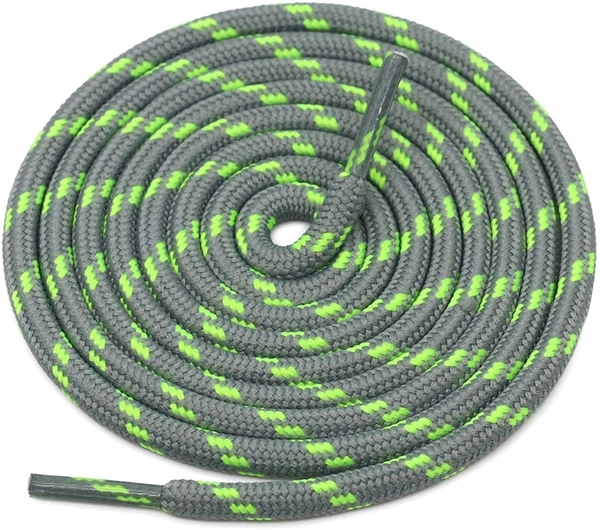 GRAH SANGRAH® (3 Pair) (1 Pair Per Single Color) Shoes Laces Athletic Shoelaces For Sport/Running Shoes Shoe Strings - 120 CM, Gray Green- Fluorescent -Red Black