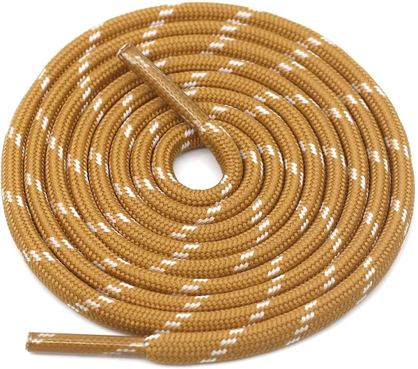 GRAH SANGRAH® (2 Pair) (1 Pair Per Single Color) Shoes Laces Athletic Shoelaces For Sport/Running Shoes Shoe Strings - 120 CM, Beige-Camel