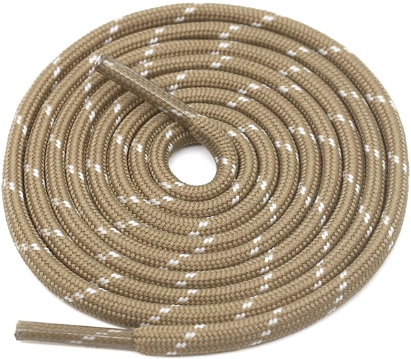 GRAH SANGRAH® (3 Pair) (1 Pair Per Single Color) Shoes Laces Athletic Shoelaces For Sport/Running Shoes Shoe Strings - 120 CM, Black Yellow-Khaki-Beige