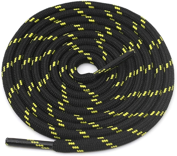 GRAH SANGRAH® (3 Pair) (1 Pair Per Single Color) Shoes Laces Athletic Shoelaces For Sport/Running Shoes Shoe Strings - 120 CM, Black Yellow-Khaki-Beige