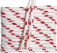 GRAH SANGRAH® (2 Pair) Shoes Laces Athletic Shoelaces For Sport/Running Shoes Shoe Strings - 120 CM, White Red