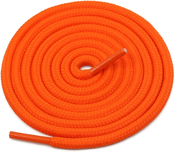 GRAH SANGRAH® 2 Pair (1 Pair Per Single Color) Unisex Shoes Laces For Sport, Running Casual Gym Shoelaces - 120 CM, Black - Orange