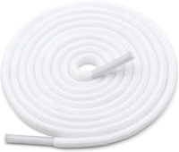 GRAH SANGRAH® 1 Pair FLAT | 1 Pair Round | Unisex Shoe Lace for Running, Sport or Gym Shoelace (2 Pair | 120 CM) - 120 CM, White