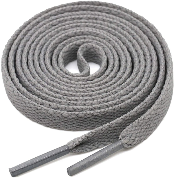 GRAH SANGRAH® (2 Pair) Flat Shoe Lace For Running, Sport Or Gym Shoelace - 120 CM, Grey Hot Pink