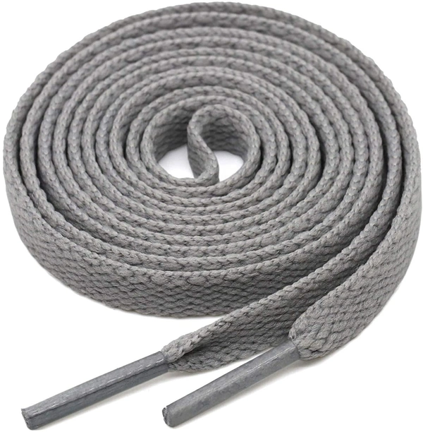 GRAH SANGRAH® 3 Pair (1 Pair Per Single Color) Flat Shoe Lace For Running, Sport Or Gym Shoelace - 120 CM, Grey_ Pink_ Off White