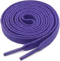 GRAH SANGRAH® 3 Pair (1 Pair Per Single Color) Flat Shoe Lace For Running, Sport Or Gym Shoelace - 120 CM, Purple-Cream-Army Green