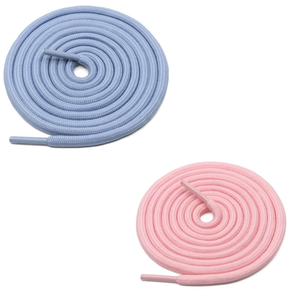 GRAH SANGRAH® 2 Pair (1 Pair Per Single Color) Unisex Shoes Laces For Sport, Running Casual Gym Shoelaces - 120 CM, Sky-Pink