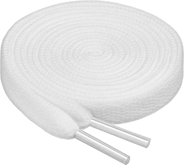 GRAH SANGRAH® (2 Pair) Flat Shoe Lace For Running, Sport Or Gym Shoelace - 120 CM, Grey-White