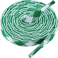 GRAH SANGRAH Flat Shoelace | 2 Pair (1 Pair Per Single Color) Unisex Shoelaces for Sport, Running Casual Shoes - 150 CM, Red White_ Green