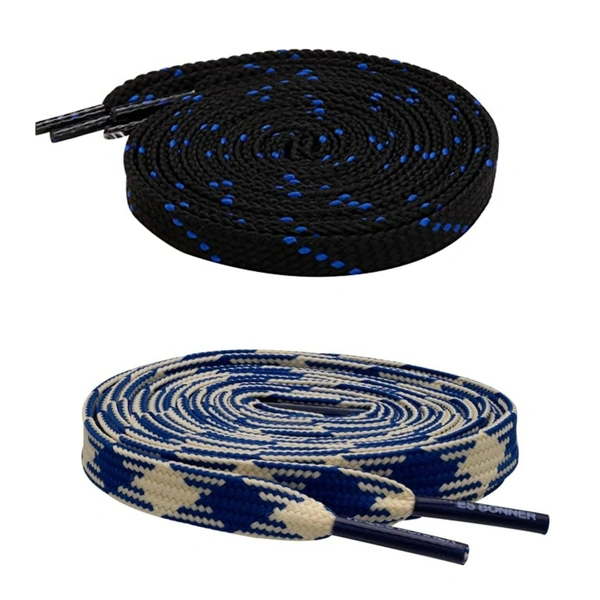 GRAH SANGRAH Flat Shoelace | 2 Pair (1 Pair Per Single Color) Unisex Shoelaces for Sport, Running Casual Shoes - 120 CM, Black Blue_ Navy