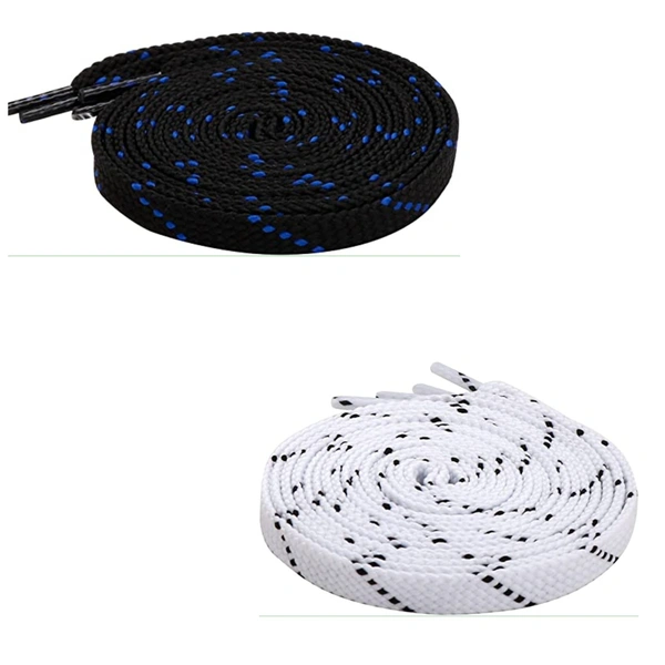 GRAH SANGRAH® 2 Pair (1 Pair Per Single Color) Flat Unisex Shoelaces For Casual, Running Sports Shoes Double Color Twil - 120 CM, Black-White