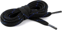 GRAH SANGRAH® (2 Pair) Flat Shoelaces for Athletic, Casual , Sports, Gym Shoes Double Color Twill - 120 CM, BLK BLUE