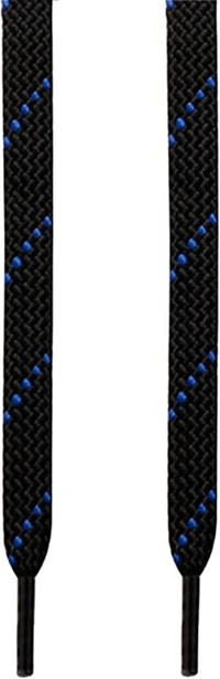 GRAH SANGRAH® (2 Pair) Flat Shoelaces for Athletic, Casual , Sports, Gym Shoes Double Color Twill - 120 CM, BLK BLUE