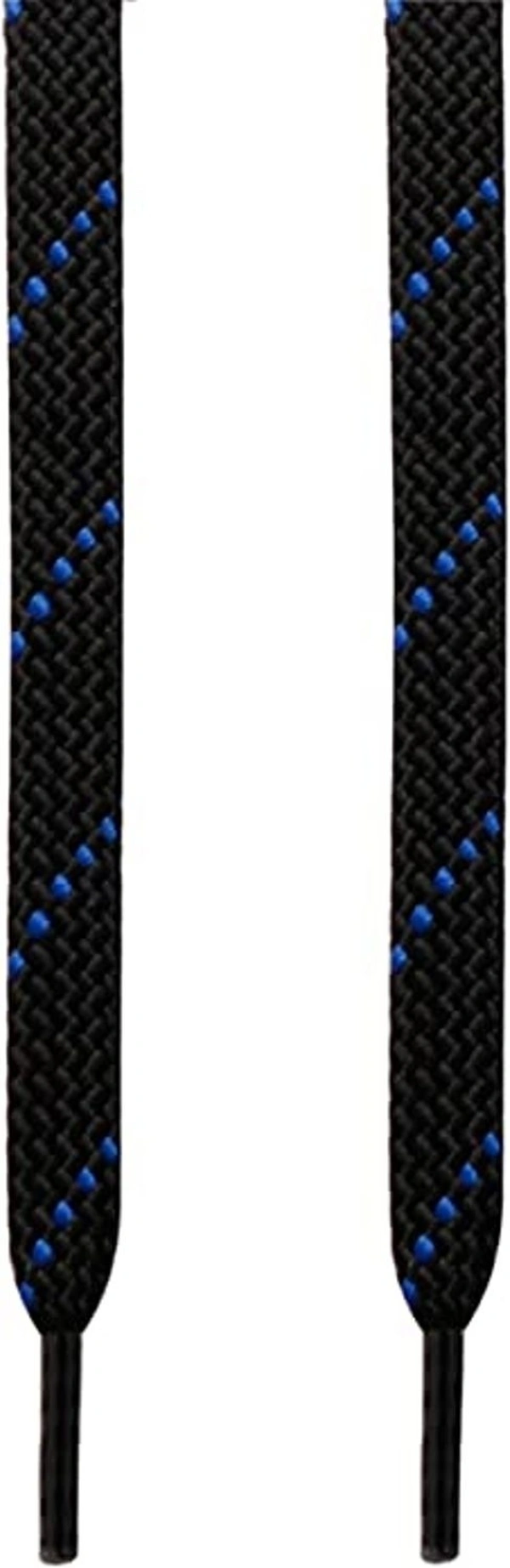 GRAH SANGRAH® (2 Pair) Flat Shoelaces for Athletic, Casual , Sports, Gym Shoes Double Color Twill - 120 CM, BLK BLUE