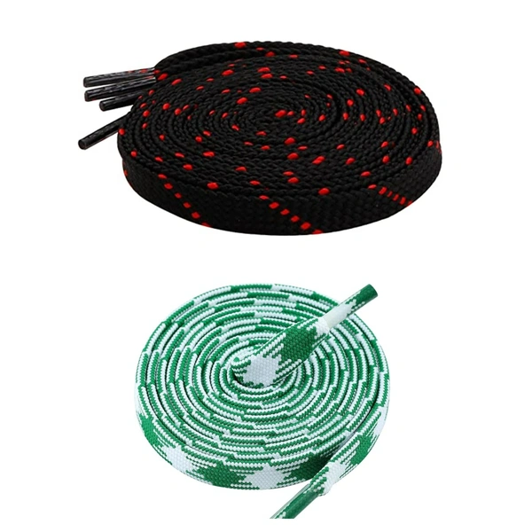 GRAH SANGRAH Flat Shoelace | 2 Pair (1 Pair Per Single Color) Unisex Shoelaces for Sport, Running Casual Shoes - 120 CM, Black Red_ Green