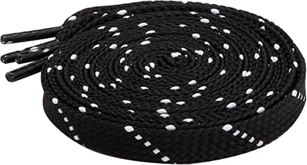 GRAH SANGRAH® 2 Pair (1 Pair Per Single Color) Flat Unisex Shoelaces For Casual, Running Sports Shoes Double Color Twil - 150 CM, Black White-White Black