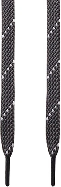 GRAH SANGRAH® (2 Pair) Flat Shoelaces For Athletic, Casual , Sports, Gym Shoes Double Color Twill - 150 CM, Grey