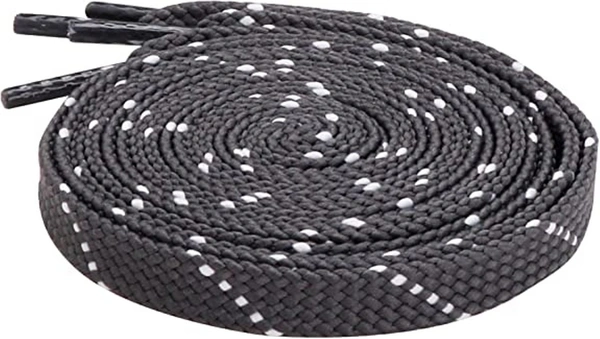 GRAH SANGRAH® 3 Pair (1 Pair Per Single Color) Flat Unisex Shoelaces For Casual, Running Sports Shoes Double Color Twill - 120 CM, Grey / Red / White