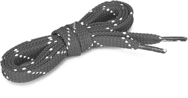 GRAH SANGRAH® (2 Pair) Flat Shoelaces For Athletic, Casual , Sports, Gym Shoes Double Color Twill - 150 CM, Grey