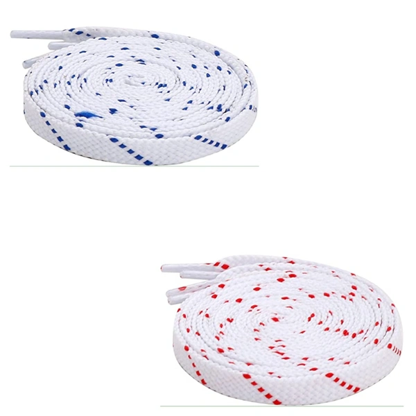 GRAH SANGRAH® 2 Pair (1 Pair Per Single Color) Flat Unisex Shoelaces For Casual, Running Sports Shoes Double Color Twil - 120 CM, WHT BLUE- WHT RED