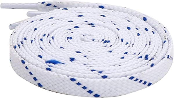 GRAH SANGRAH® 3 Pair (1 Pair Per Single Color) Flat Unisex Shoelaces For Casual, Running Sports Shoes Double Color Twill - 120 CM, Black / White Black / White Blue