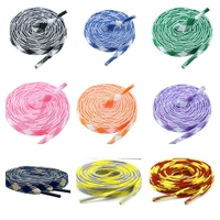 GRAH SANGRAH Flat Shoelace | 2 Pair (1 Pair Per Single Color) Unisex Shoelaces for Sport, Running Casual Shoes - 120 CM, White Black_ Blue